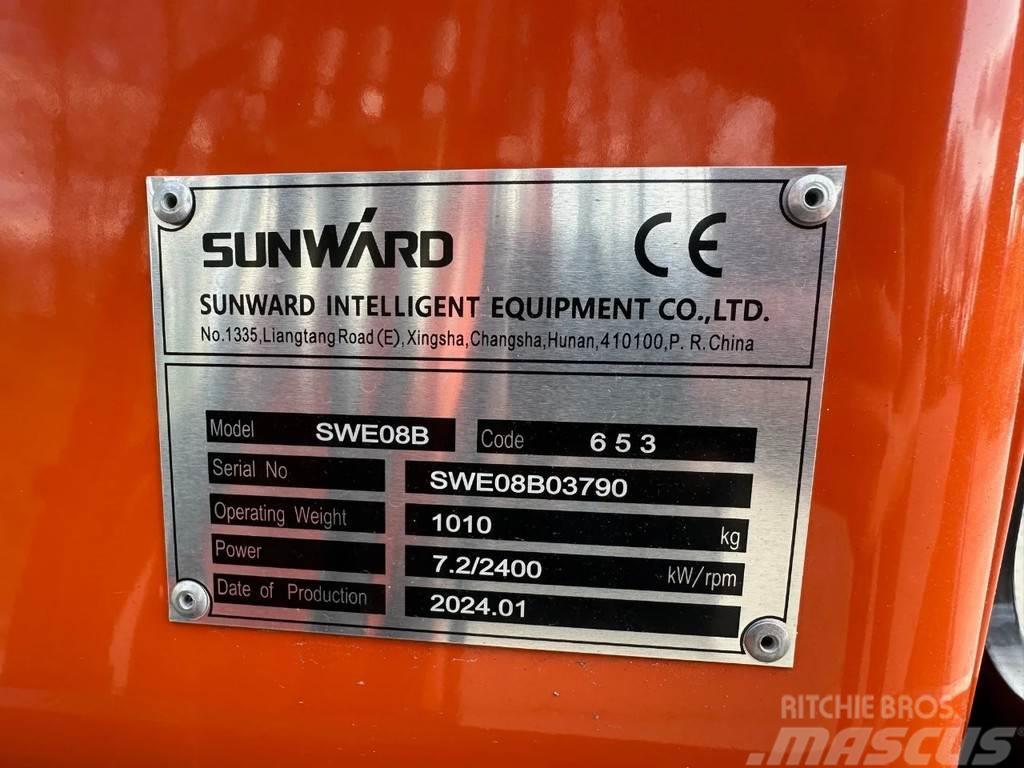 Sunward SWE08 minigraver 1ton NIEUW incl. 3 bakken Міні-екскаватори < 7т