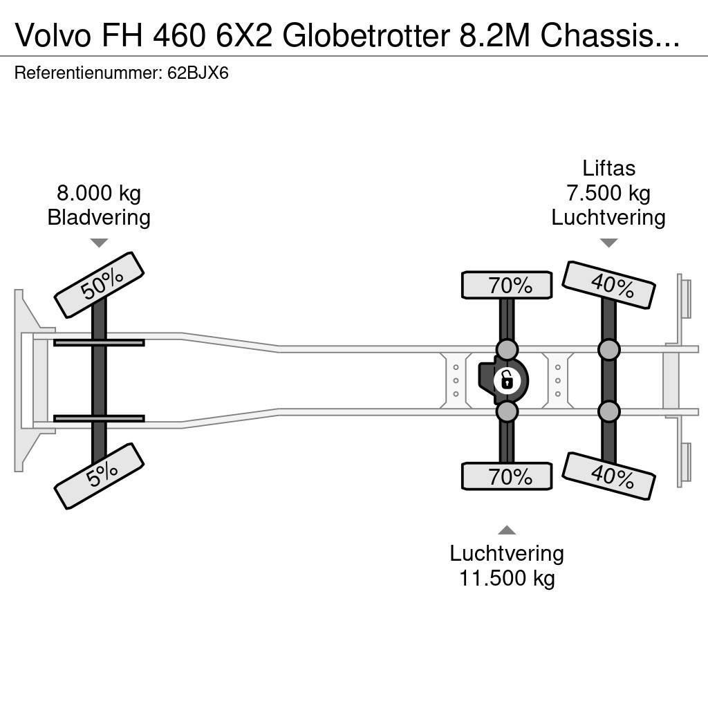 Volvo FH 460 6X2 Globetrotter 8.2M Chassis Xenon NL Truc Шасі з кабіною