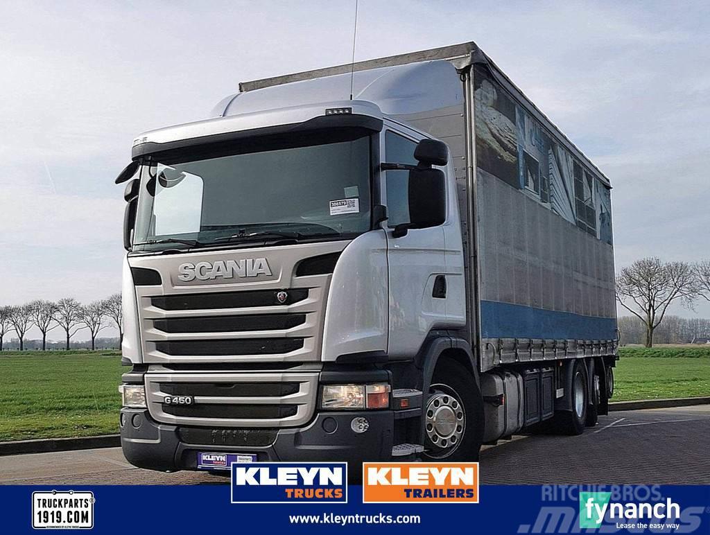 Scania G450 met palfinger kooiaa Тентовані вантажівки