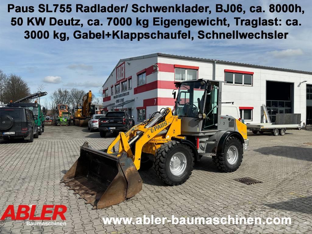 Paus SL 755 Schwenklader Gabel + Klappschaufel Фронтальні навантажувачі