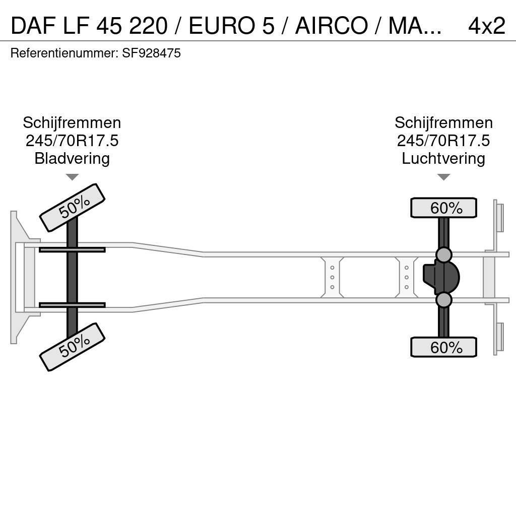 DAF LF 45 220 / EURO 5 / AIRCO / MANUEL / DHOLLANDIA 2 Тентовані вантажівки