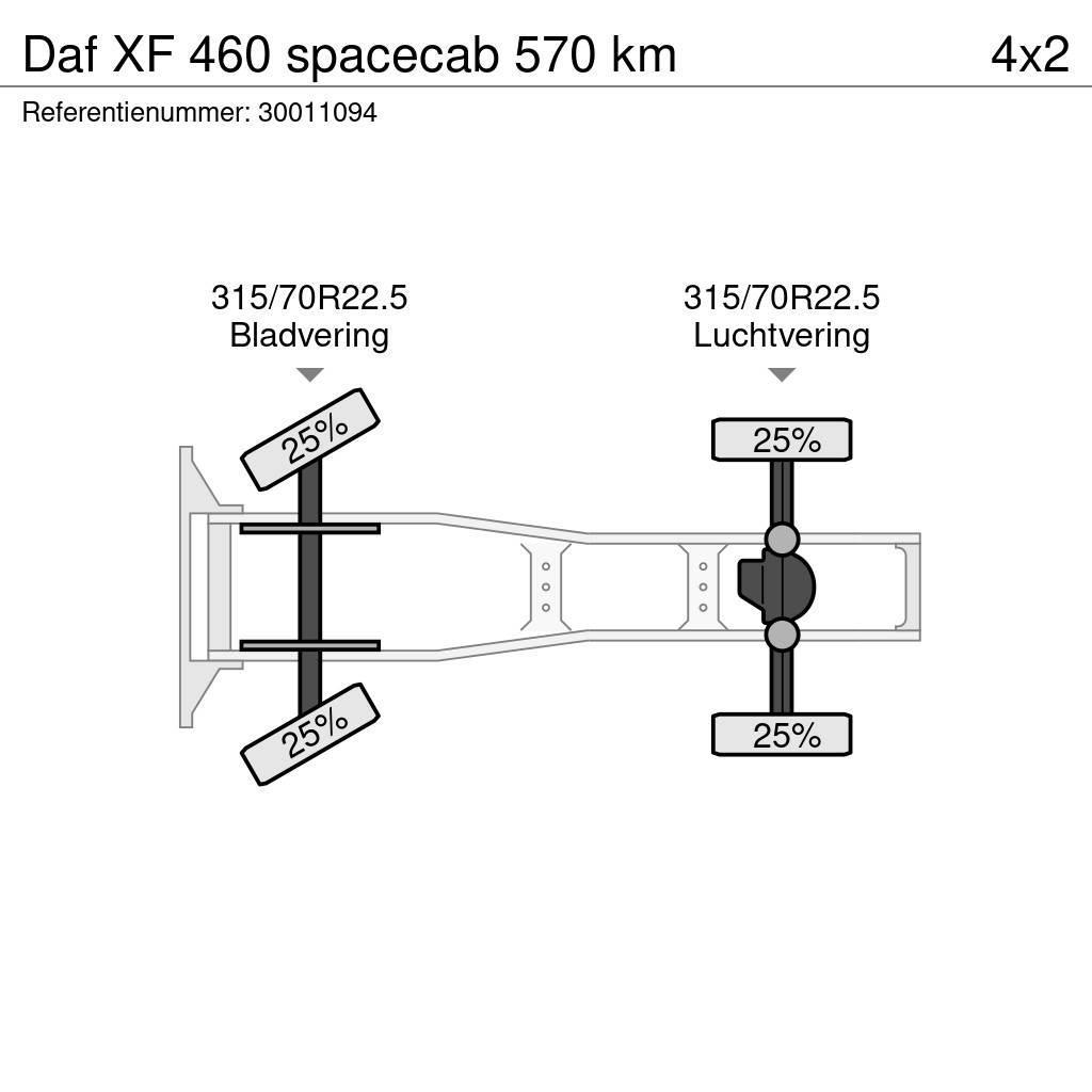 DAF XF 460 spacecab 570 km Тягачі