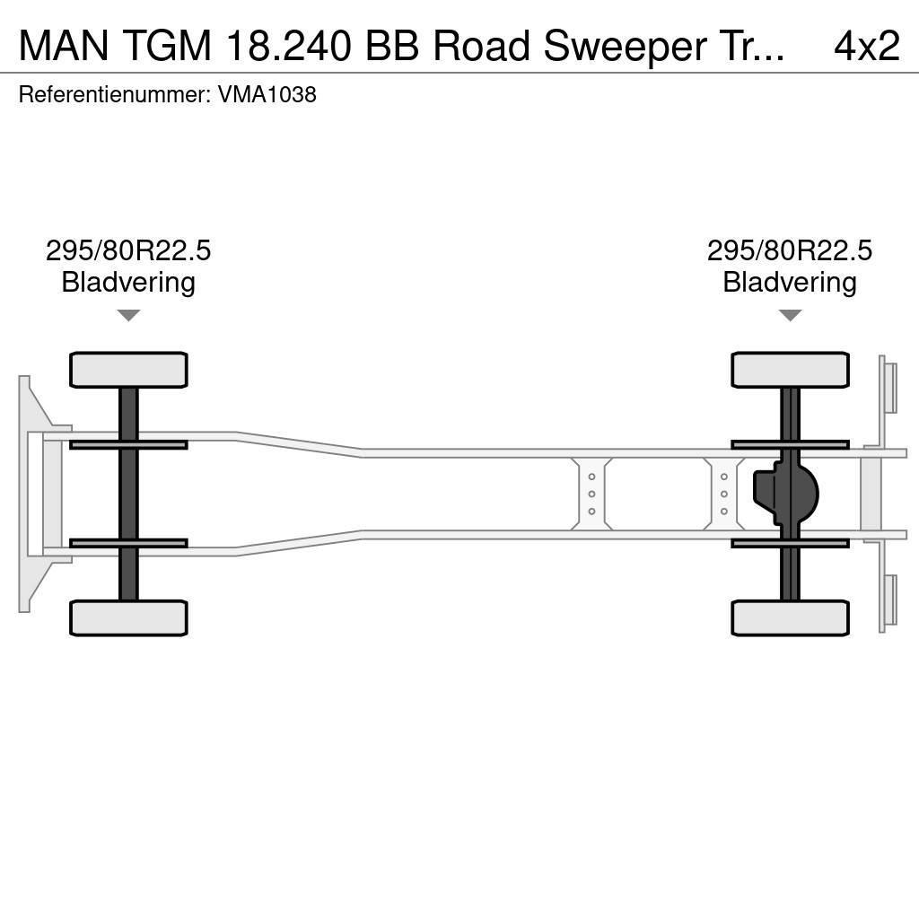 MAN TGM 18.240 BB Road Sweeper Truck (3 units) Прибиральні машини