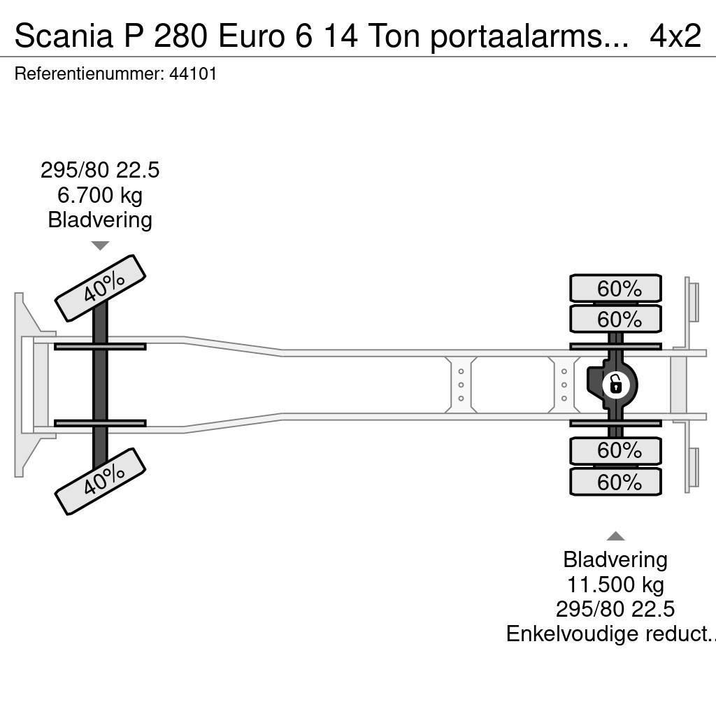 Scania P 280 Euro 6 14 Ton portaalarmsysteem Скіпові навантажувачі