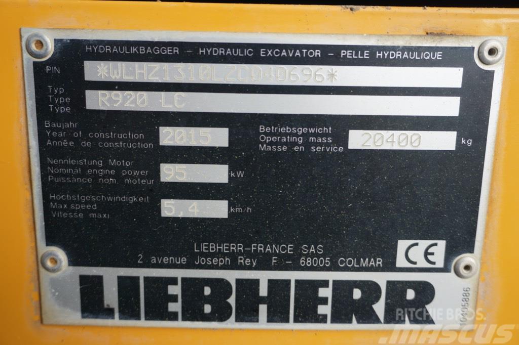 Liebherr R 920 LC Гусеничні екскаватори