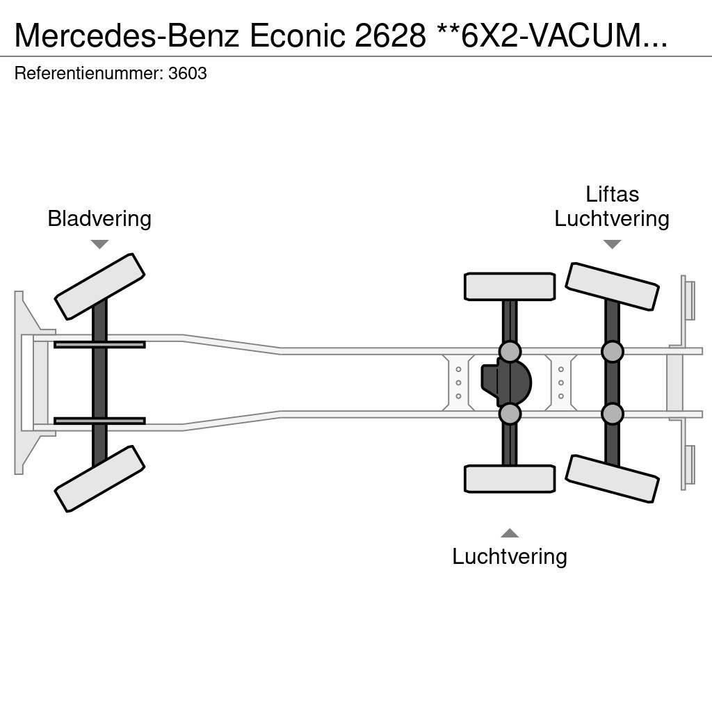 Mercedes-Benz Econic 2628 **6X2-VACUMTRUCK-HYDROCUREUR** Комбі/Вакуумні вантажівки