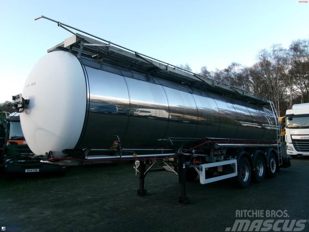 Feldbinder Chemical tank inox 33.5 m3 / 1 comp + pump Напівпричепи-автоцистерни