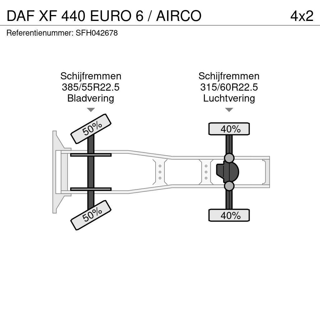 DAF XF 440 EURO 6 / AIRCO Тягачі