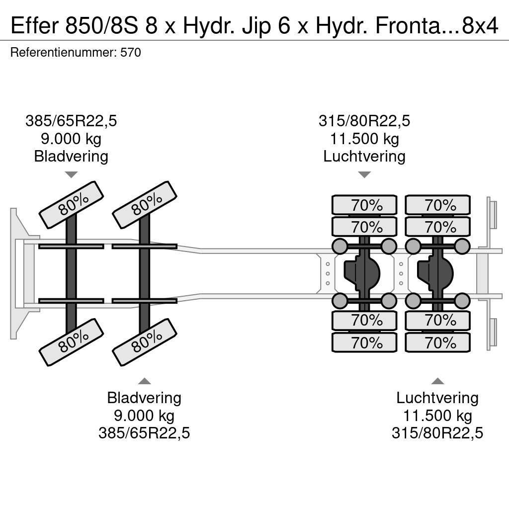 Effer 850/8S 8 x Hydr. Jip 6 x Hydr. Frontabstutzung Vol автокрани