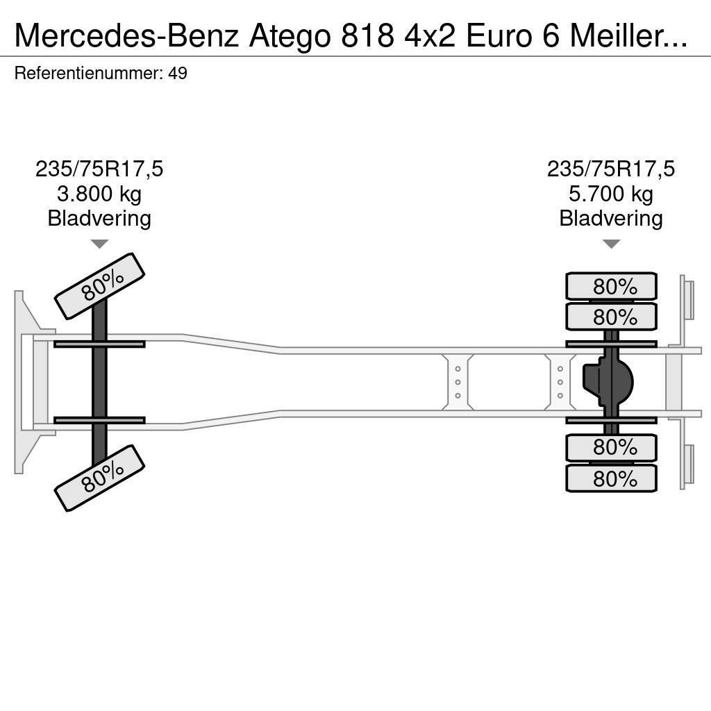Mercedes-Benz Atego 818 4x2 Euro 6 Meiller 3 Seitenkipper Palfin автокрани