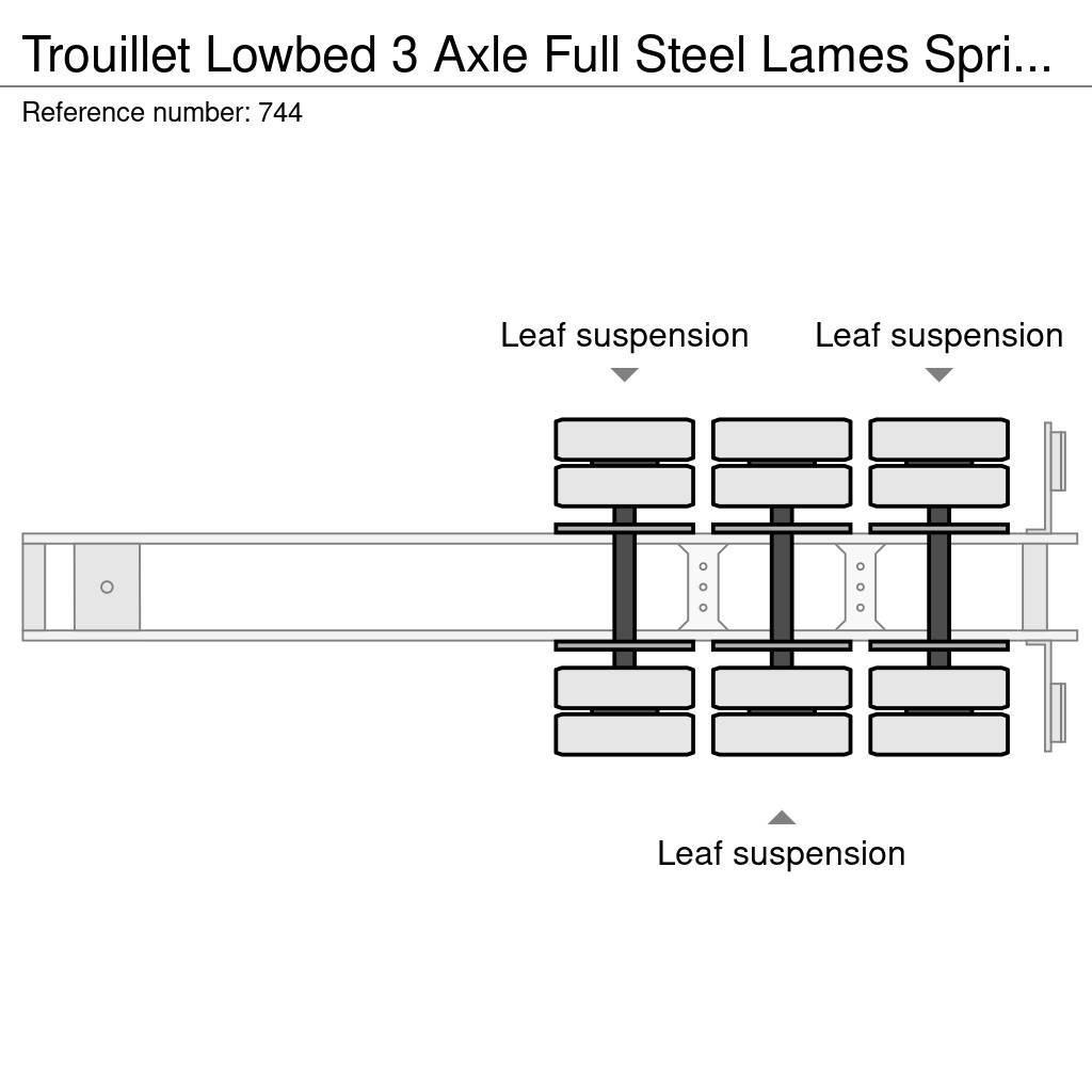 Trouillet Lowbed 3 Axle Full Steel Lames Spring Suspension 1 Низькорамні напівпричепи