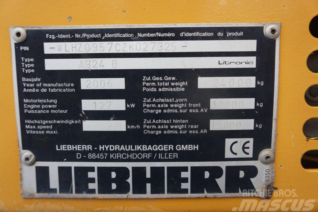 Liebherr A 924 B Litronic Перевантажувачі металобрухту/промислові навантажувачі