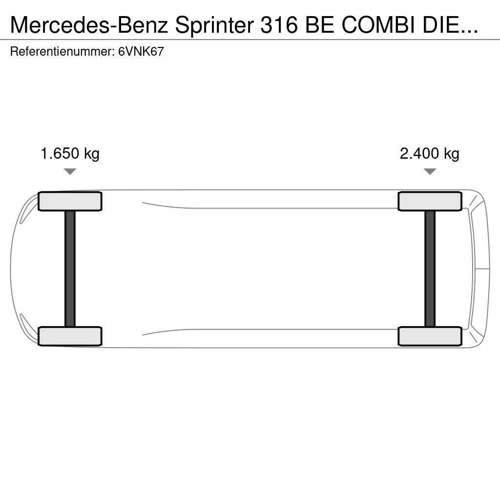 Mercedes-Benz Sprinter 316 BE COMBI DIEPLADER 3640kg loadcap Інше