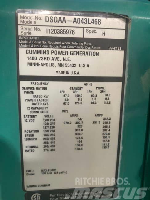 Cummins 105kW Дизельні генератори