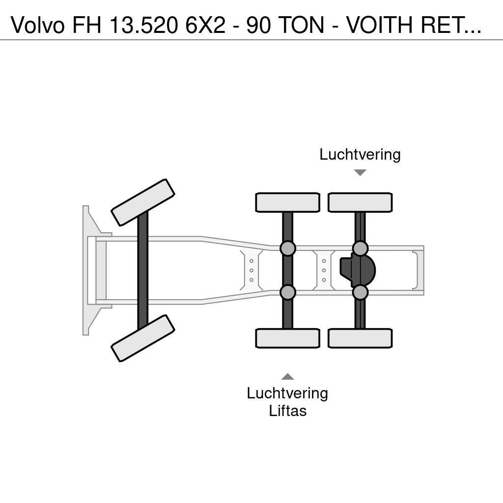 Volvo FH 13.520 6X2 - 90 TON - VOITH RETARDER - BIG AXLE Тягачі