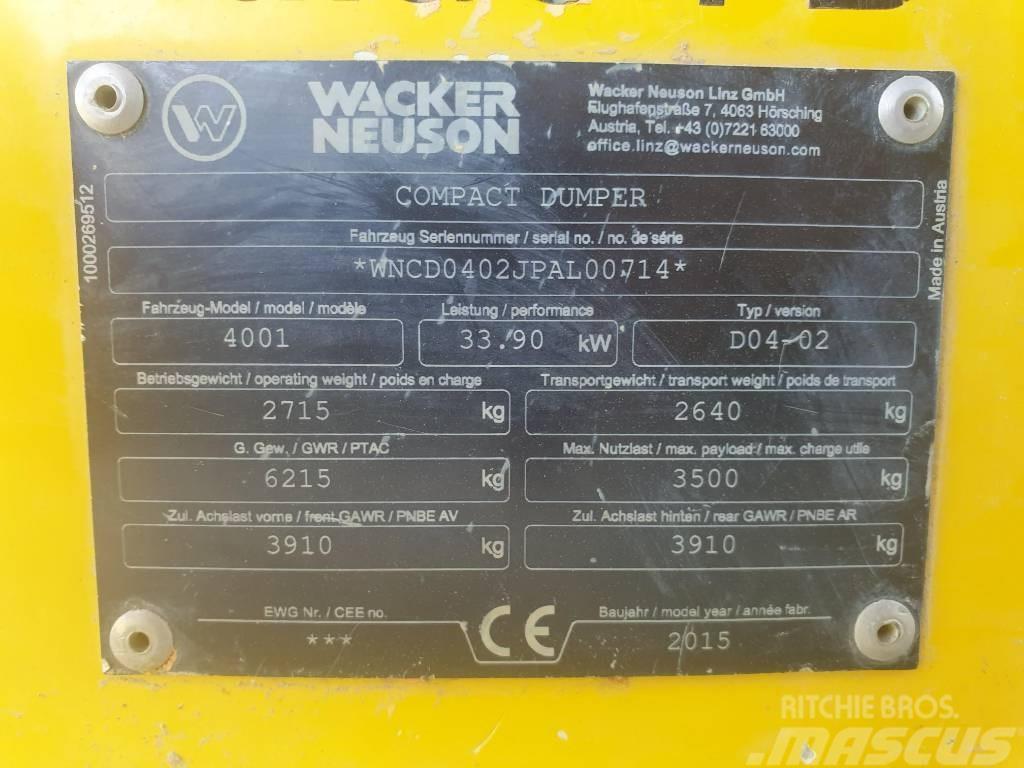 Wacker Neuson 4001s Зчленовані самоскиди