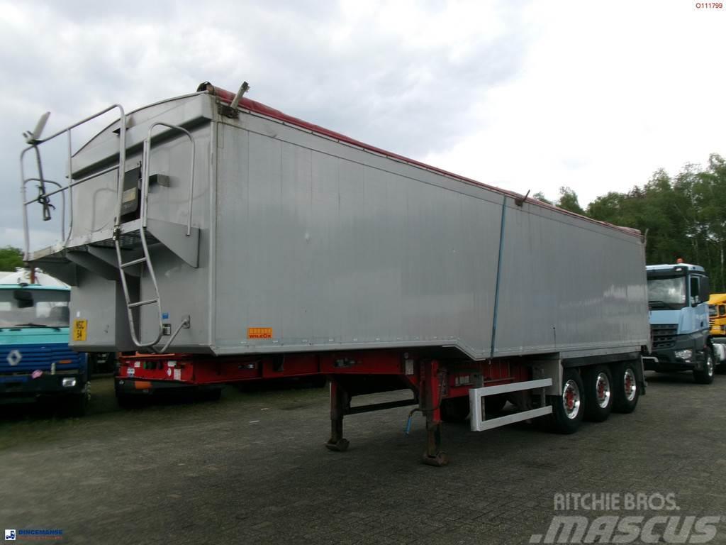 Wilcox Tipper trailer alu 52 m3 + tarpaulin Напівпричепи-самоскиди