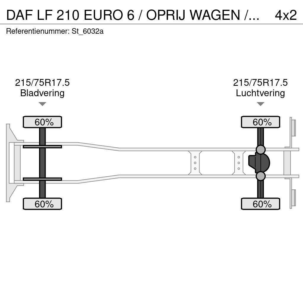 DAF LF 210 EURO 6 / OPRIJ WAGEN / MACHINE TRANSPORT Автовози