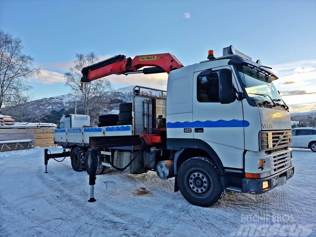 Volvo FH12 420 *6x2 *PALFINGER PK 32080 *FULL STEEL *VID Вантажівки-платформи/бокове розвантаження