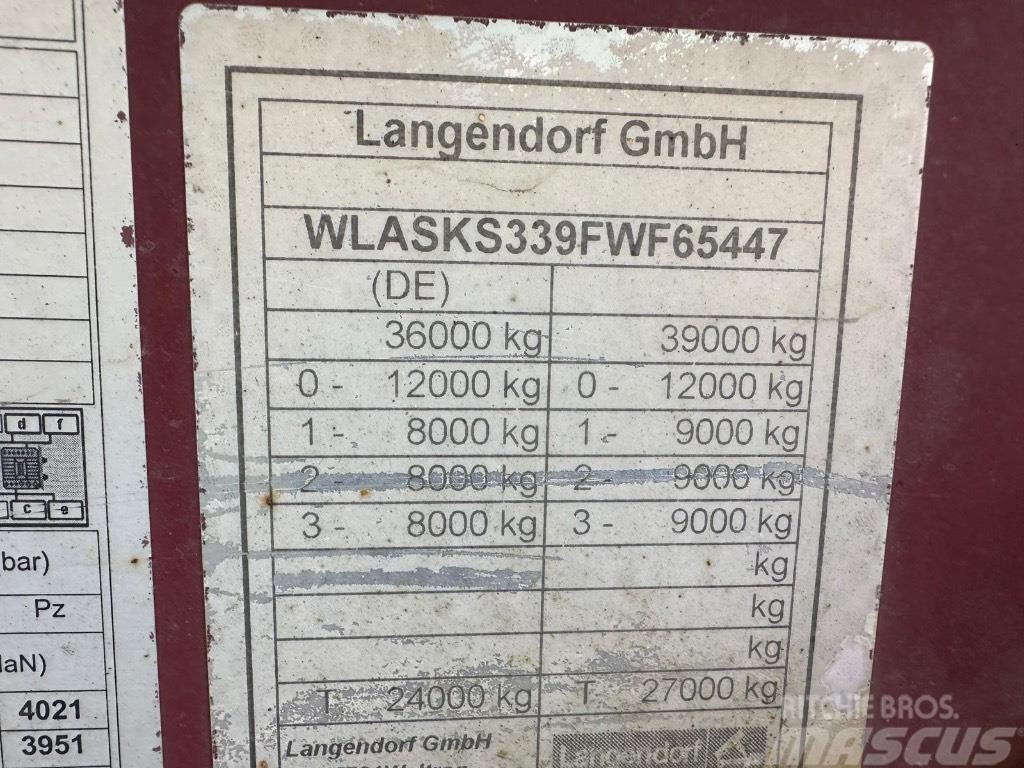 Langendorf 3 akselinen kippipuoliperävaunu Напівпричепи-самоскиди