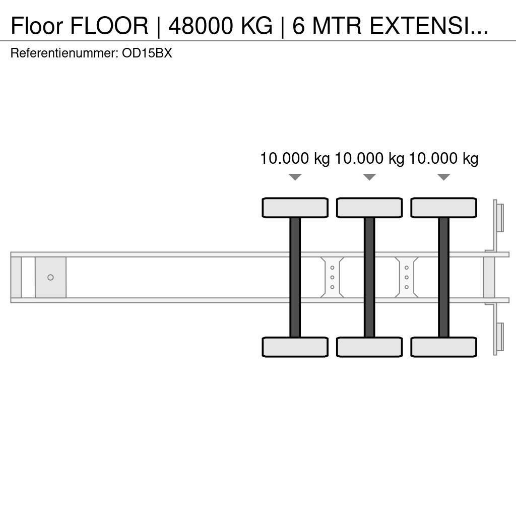 Floor | 48000 KG | 6 MTR EXTENSION | STEERING AXLE Напівпричепи-платформи/бічне розвантаження