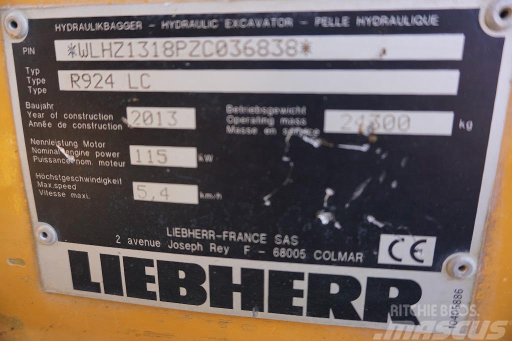 Liebherr R 924 LC Гусеничні екскаватори