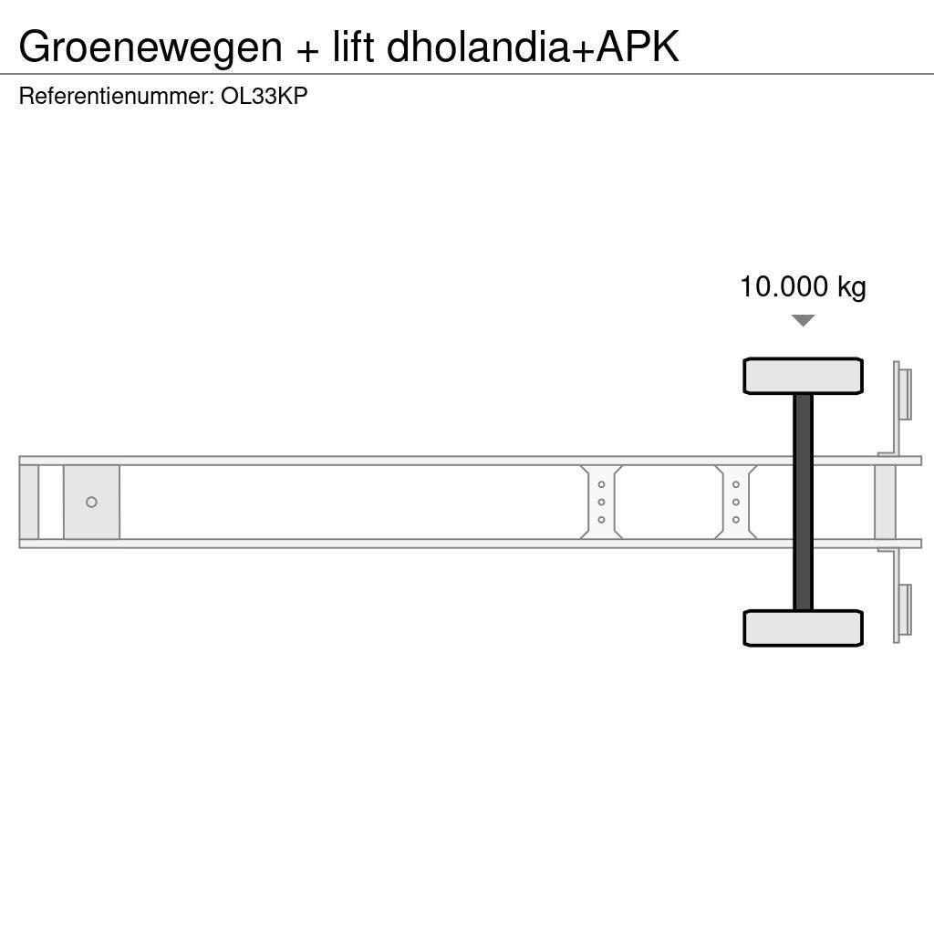 Groenewegen + lift dholandia+APK Напівпричепи з кузовом-фургоном