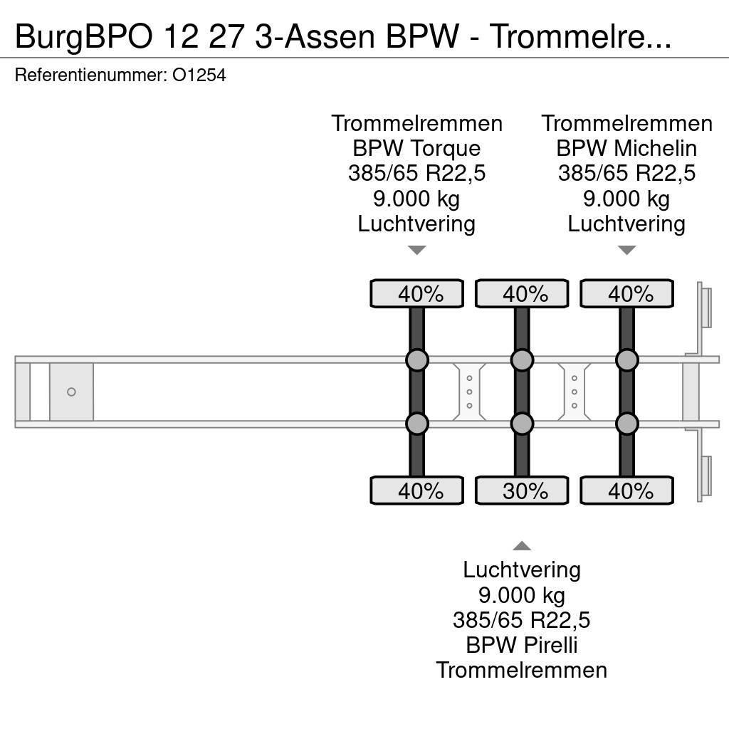 Burg BPO 12 27 3-Assen BPW - Trommelremmen - ADR 20-30F Напівпричепи для перевезення контейнерів