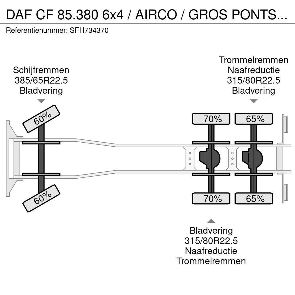DAF CF 85.380 6x4 / AIRCO / GROS PONTS - BIG AXLES / L Самоскиди