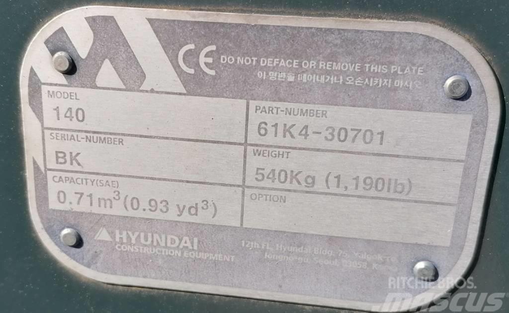Hyundai 0.7m3_HX140 Ковші