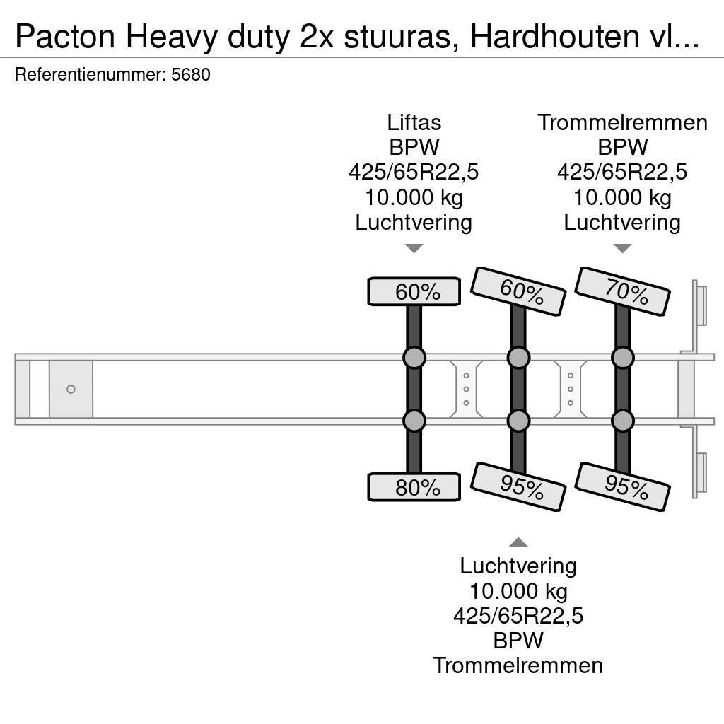 Pacton Heavy duty 2x stuuras, Hardhouten vloer, Ronggaten Напівпричепи-платформи/бічне розвантаження