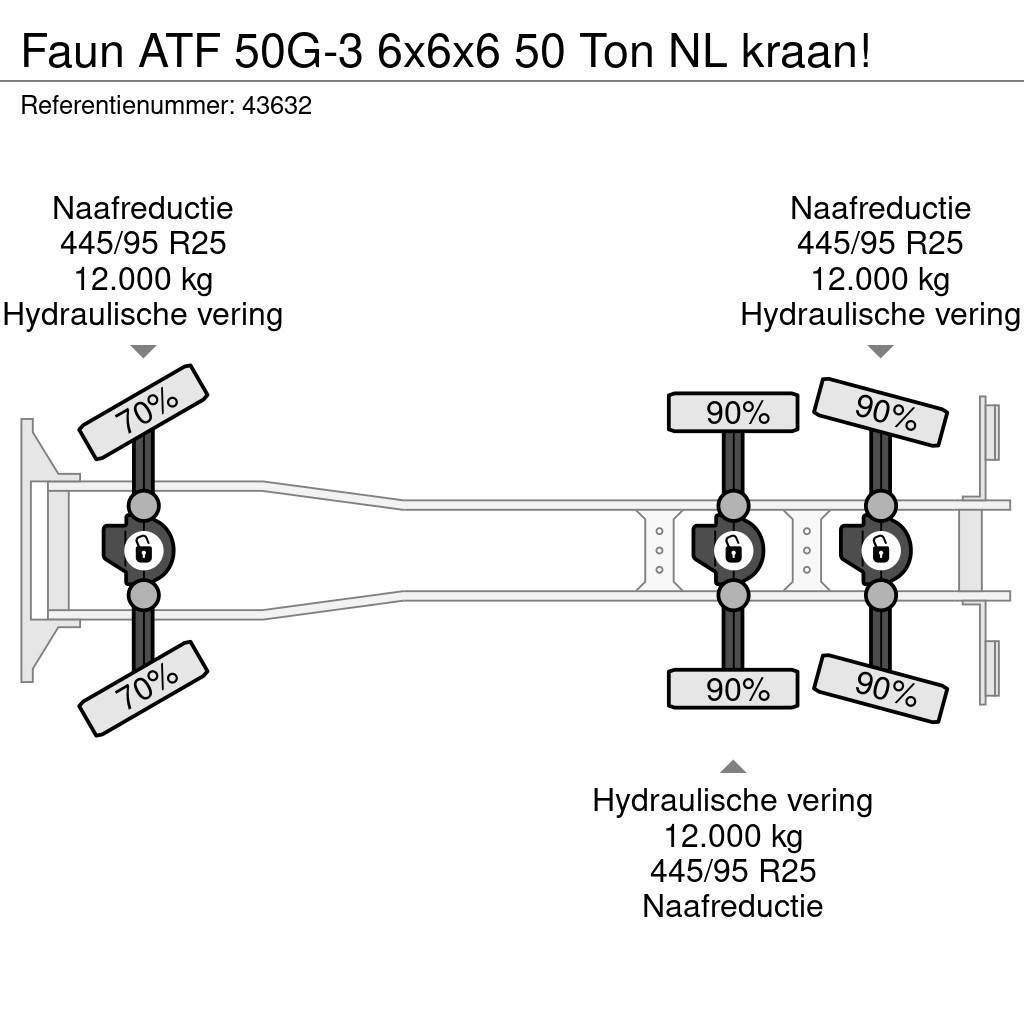 Faun ATF 50G-3 6x6x6 50 Ton NL kraan! автокрани