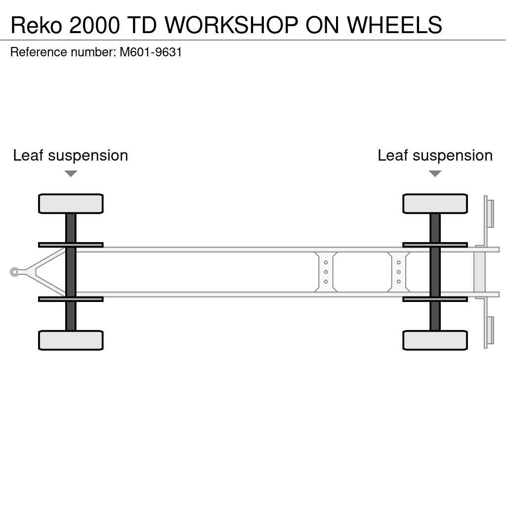 Reko 2000 TD WORKSHOP ON WHEELS Причепи-платформи/бокове розвантаження
