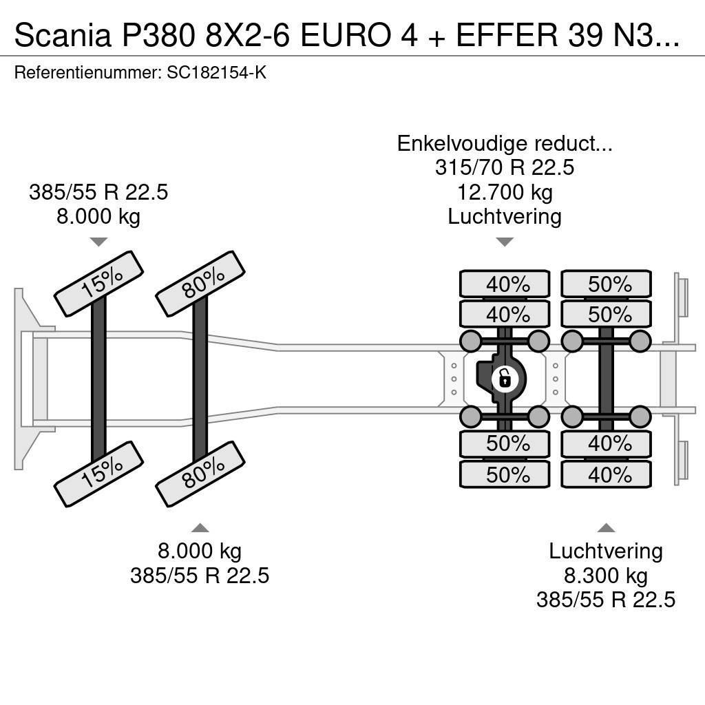 Scania P380 8X2-6 EURO 4 + EFFER 39 N3S Crane + FLYJIB-4+ автокрани