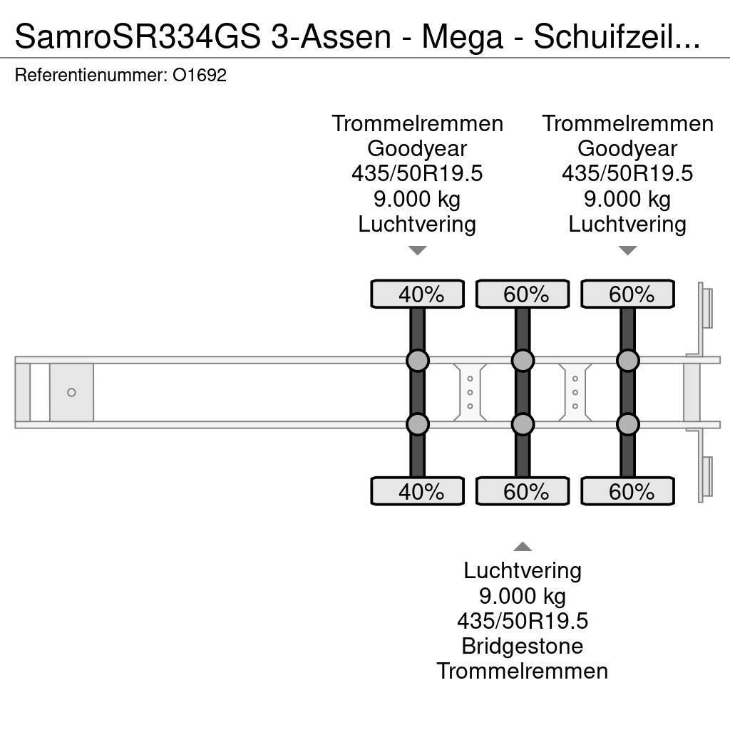 Samro SR334GS 3-Assen - Mega - Schuifzeilen - Trommelrem Тентовані напівпричепи