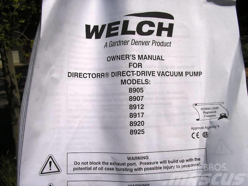  Welch Vacuum Technology 8905 Фільтрувальне обладнання