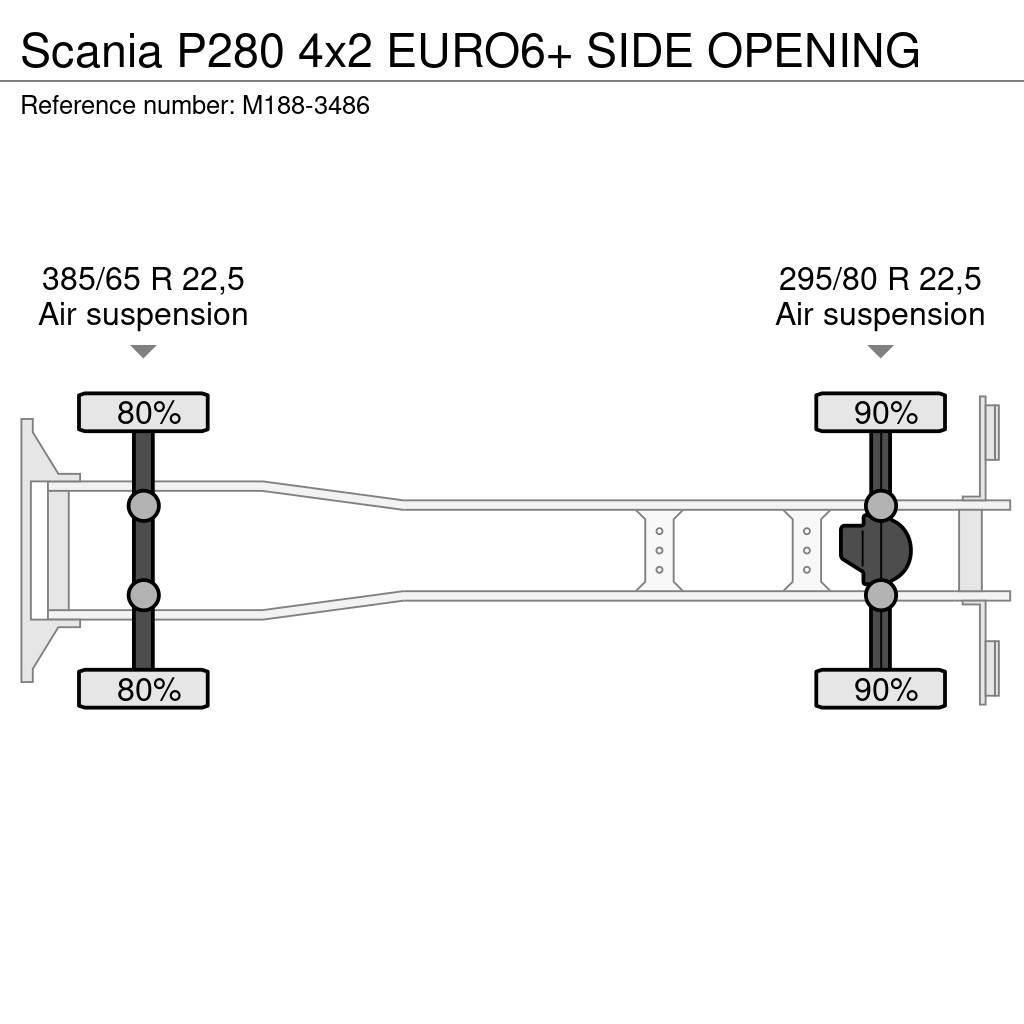 Scania P280 4x2 EURO6+ SIDE OPENING Фургони