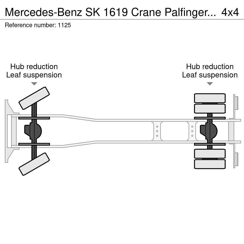 Mercedes-Benz SK 1619 Crane Palfinger PK17000LA Winch 4x4 V6 Big автокрани