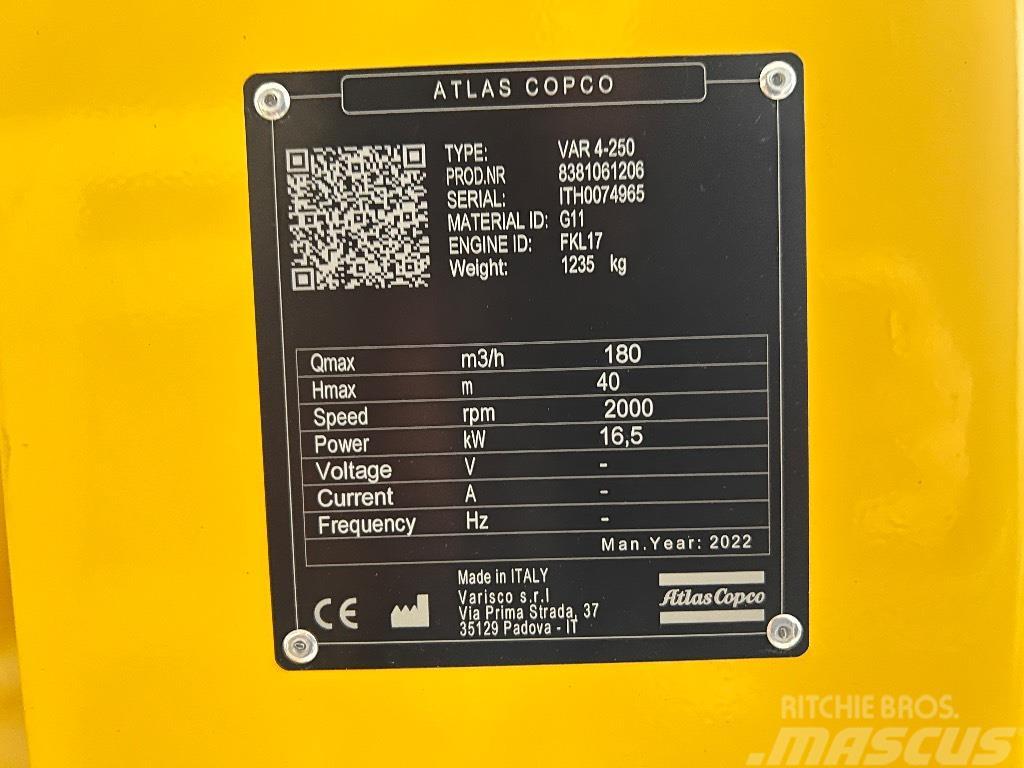 Atlas Copco VAR 4-250 Гідронасоси