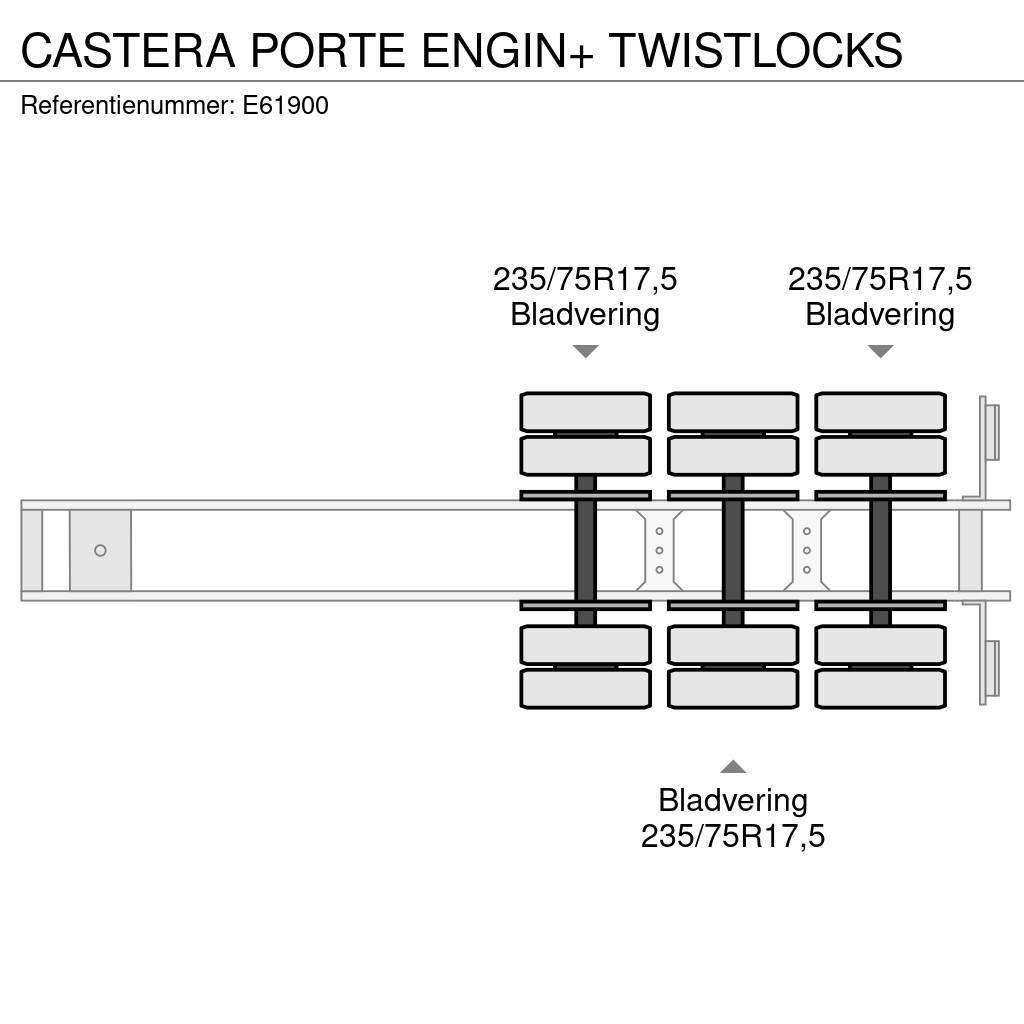 Castera PORTE ENGIN+ TWISTLOCKS Низькорамні напівпричепи