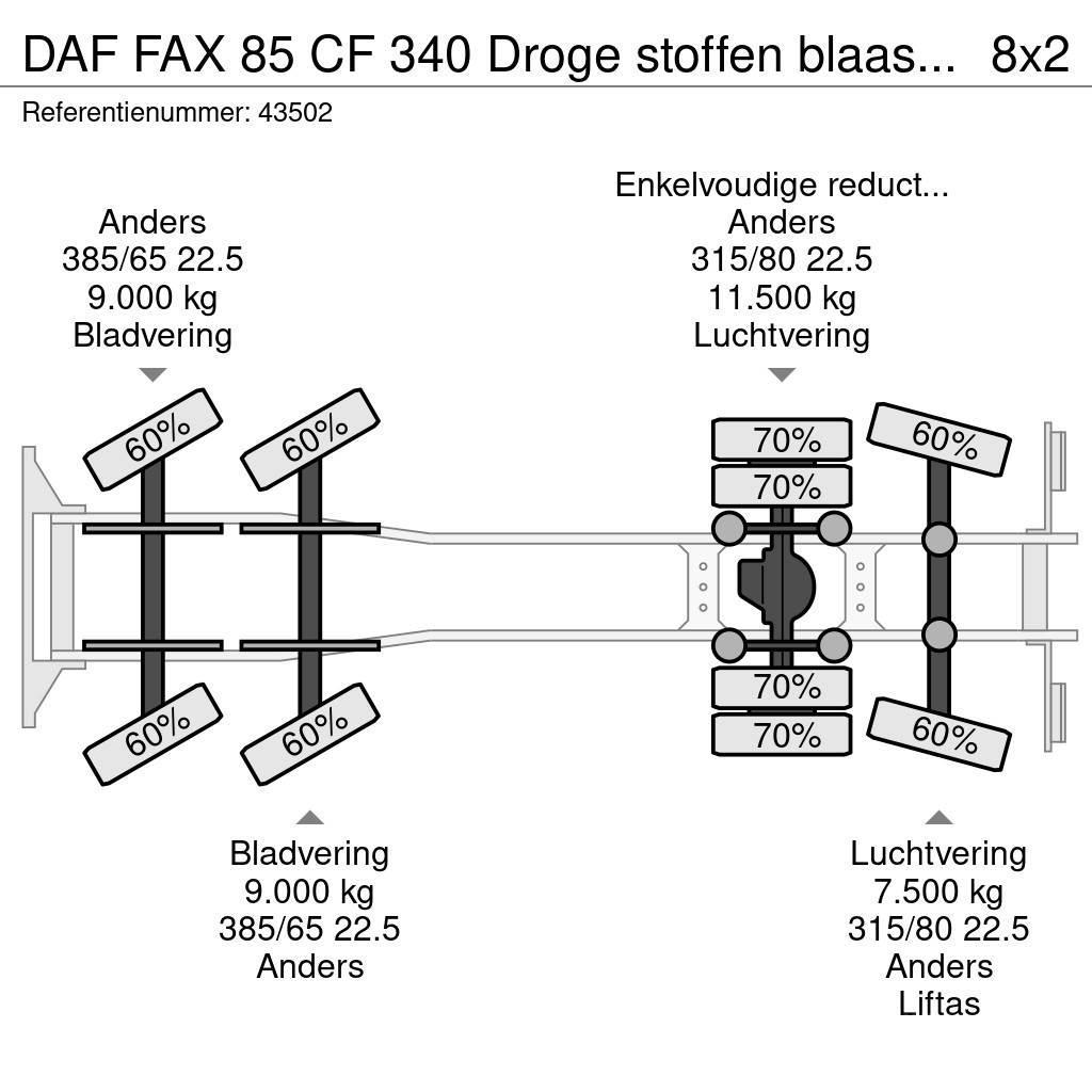 DAF FAX 85 CF 340 Droge stoffen blaas installatie Just Комбі/Вакуумні вантажівки