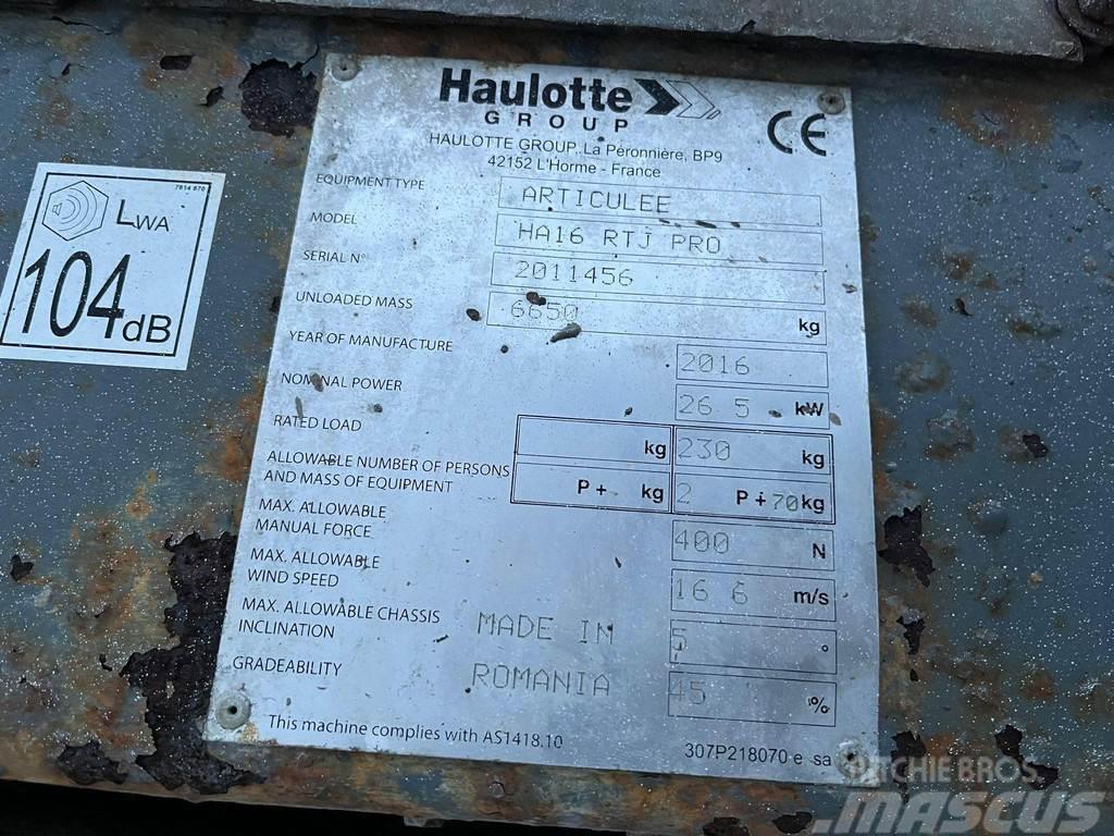 Haulotte Articulee HA16RTJ PRO BOOM 16 m / RATED LOAD 230 k Інші підйомники і платформи