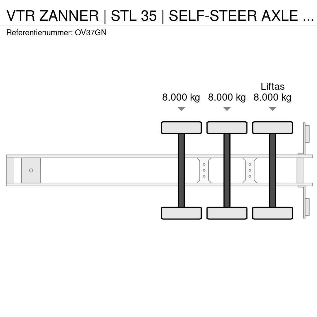  VTR ZANNER | STL 35 | SELF-STEER AXLE | RAMPS | GA Напівпричепи колесного транспортного засобу