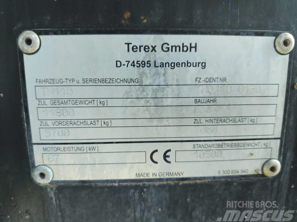 Terex TW 110  LIEBHERR CATERPILLAR Колісні екскаватори