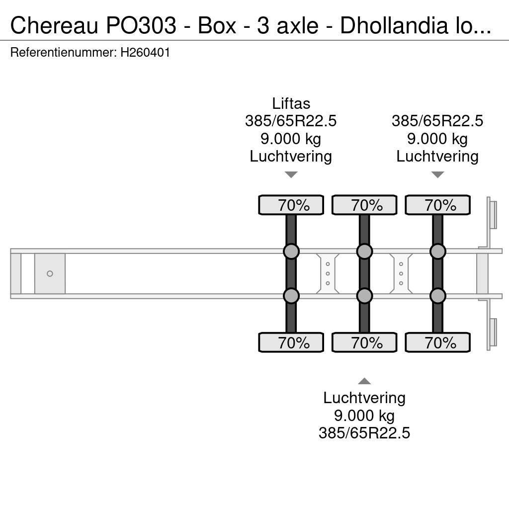 Chereau PO303 - Box - 3 axle - Dhollandia loadlift - BUFFL Напівпричепи з кузовом-фургоном