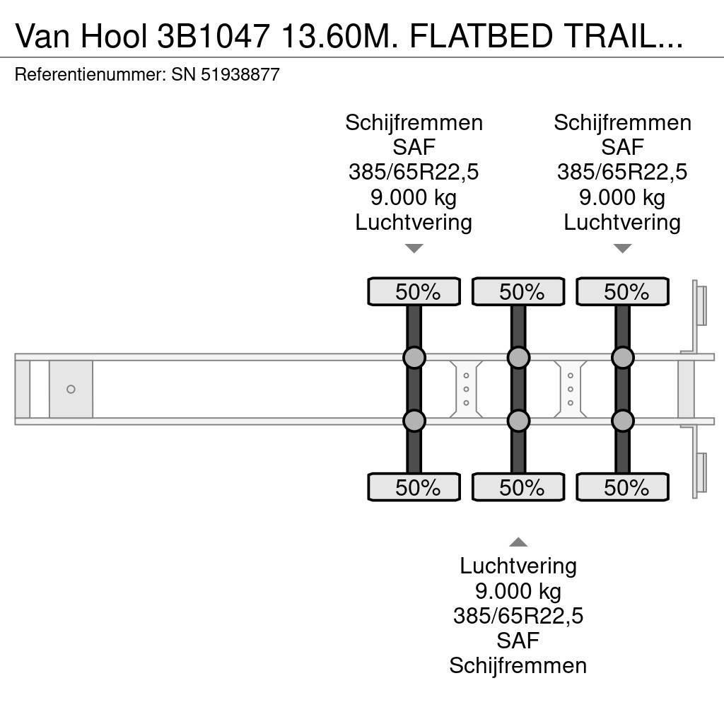 Van Hool 3B1047 13.60M. FLATBED TRAILER WITH 40FT TWISTLOCK Напівпричепи-платформи/бічне розвантаження