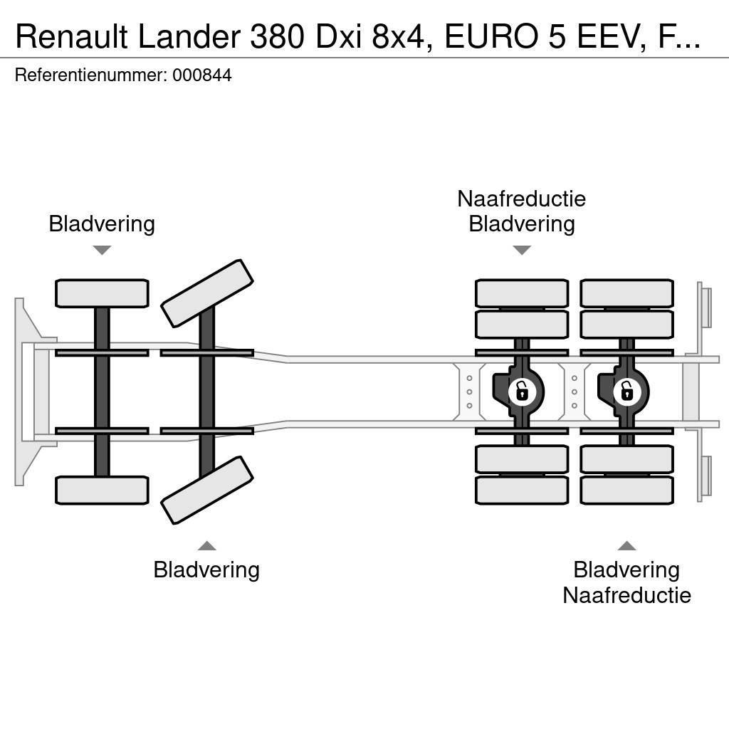 Renault Lander 380 Dxi 8x4, EURO 5 EEV, Fassi, Remote, Ste Вантажівки-платформи/бокове розвантаження