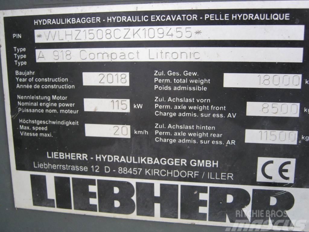 Liebherr A 918 Compact Litronic Колісні екскаватори