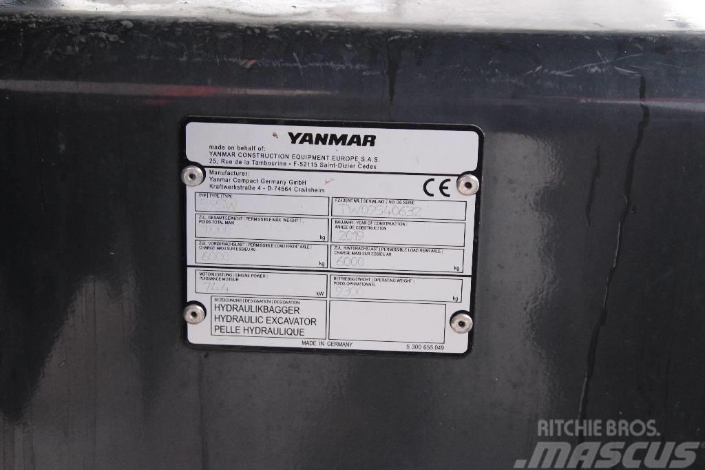 Yanmar B 95 W / Engcon EC-Oil, Rasvari, Lämmitin, ym! Колісні екскаватори