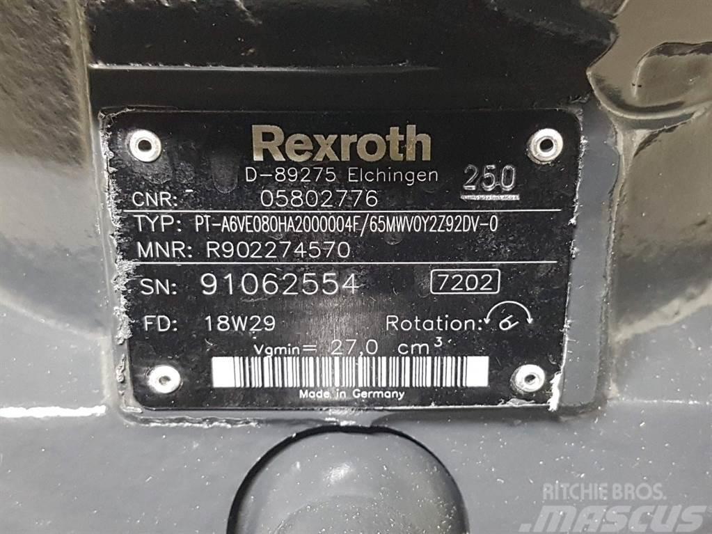 Bomag 05802776-Rexroth A6VE080HA-Drive motor/Fahrmotor Гідравліка